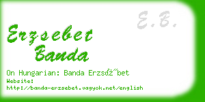 erzsebet banda business card